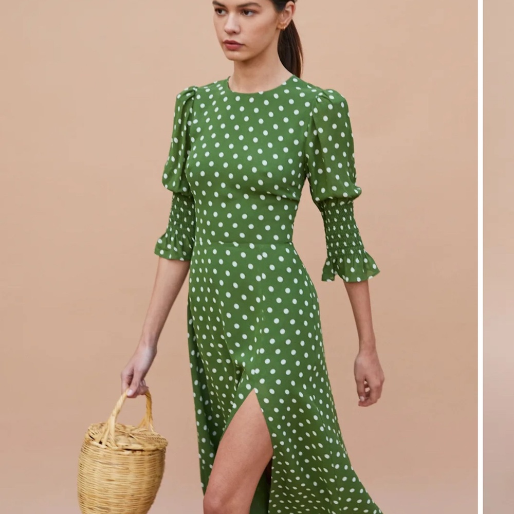 Reformation Carolena Polka Dot Dress
